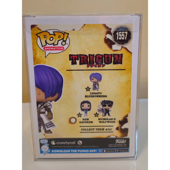 Funko POP! Animation - Trigun - LEGATO BLUESUMMERS #1557- Brand NEW + Protector - Picture 4 of 4